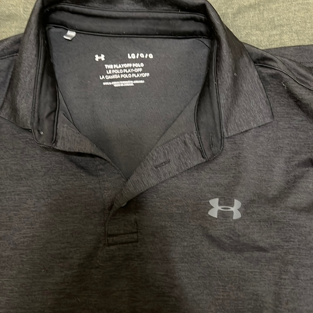 Black Under Armour men’s polo
